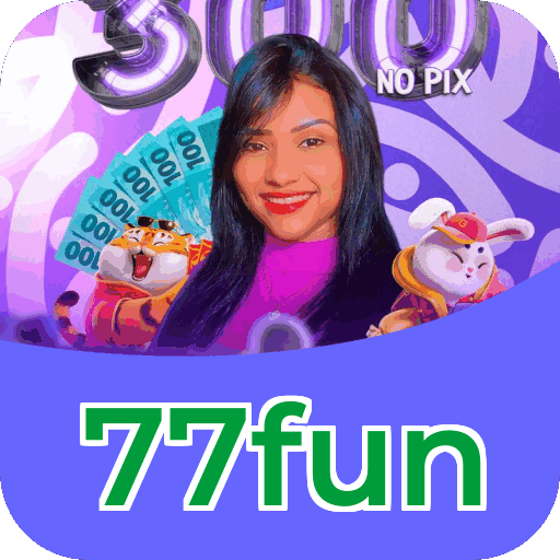 Interface do aplicativo 77fun mostrando jogos disponíveis no iOS e Android